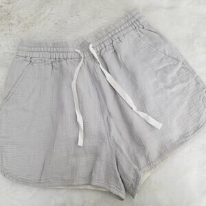 Aritzia Wilfred Gray High Waisted Cotton Drawstring Shorts - Casual Lounge S